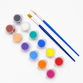 Set pennelli + 12 colori
